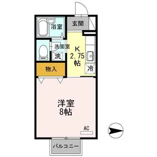 アベニューハタダIII【2階】の間取り
