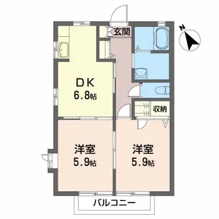 ドルチェA棟【1階】の間取り