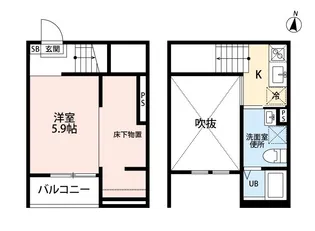 AO AQUA(アオアクア)【2階】の間取り