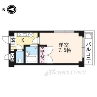 アミティ北白川【2階】の間取り
