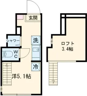 ハーモニーテラス平井IX【1階】の間取り