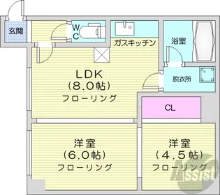 グレースN30【2階】の間取り