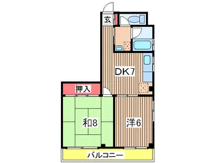 ヒルズ・ナンバ【2階】の間取り