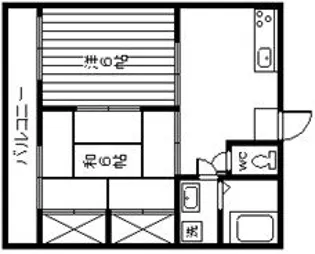 祝吉コーポレーション【1階】の間取り