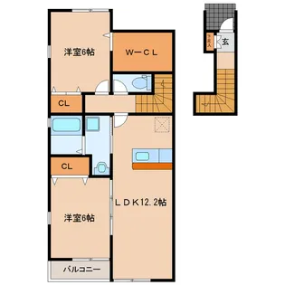 アモリール中野【2階】の間取り