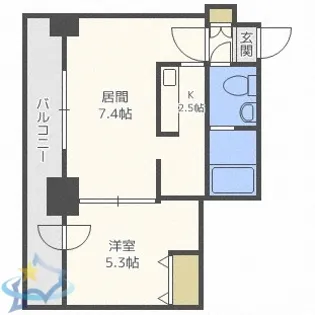 ビッグパレス南4条【3階】の間取り