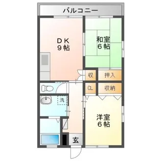 クイーンハイツ石田B【2階】の間取り