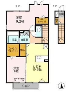 ウィンズ平山【2階】の間取り
