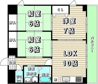 リヴェール野立【3階】の間取り