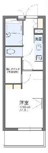 レオパレスRiver Land【3階】の間取り