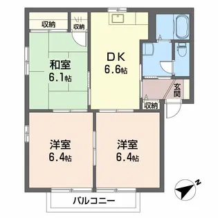 レジデンス植野【2階】の間取り