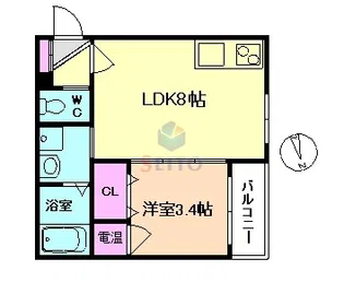 クレア江坂町【2階】の間取り