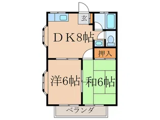 コーポ中川【2階】の間取り