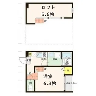 プランドール旭ヶ丘【1階】の間取り