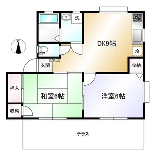 ジュネス栄・I【1階】の間取り
