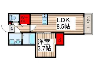 Rapport 新八柱【1階】の間取り