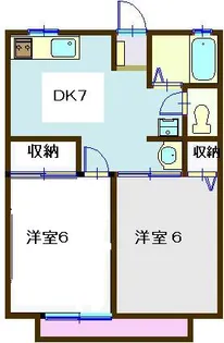 シテイハイムグロワール【2階】の間取り