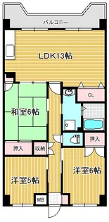 エステマール【6階】の間取り