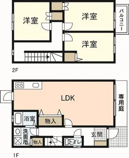 広島県広島市西区南観音5【一戸建】の間取り