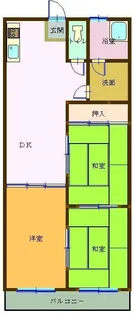 グリーンウッドB棟【2階】の間取り