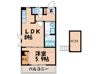 イーストコート【4階】の間取り
