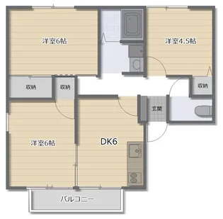 メゾンかすみII【1階】の間取り