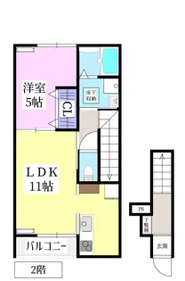 ピースランド吉岡【2階】の間取り
