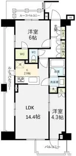 オープンレジデンシア北綾瀬プレイス【7階】の間取り