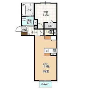 1LDKの間取り画像