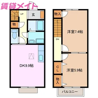 三重県四日市市日永西1【一戸建】の間取り