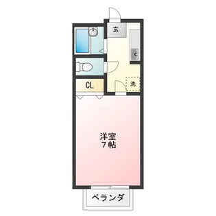 徳島県阿波市阿波町下喜来【アパート】の間取り