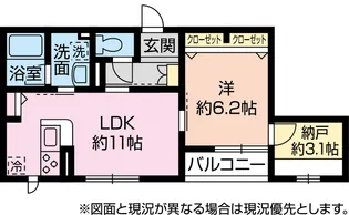 シャトレ相模原【1階】の間取り