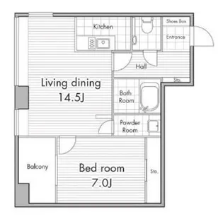 東京都港区三田1【マンション】の間取り
