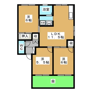 ピュアヒルズアンドウ【1階】の間取り