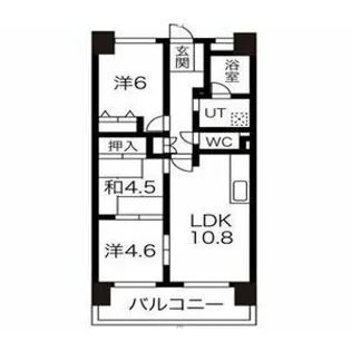 元今泉レジデンス【5階】の間取り