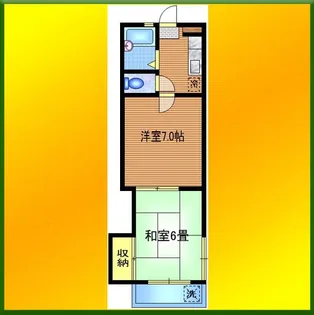 ホワイトキャッスル萩山【1階】の間取り