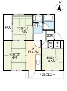UR中宮第三【5階】の間取り