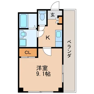 サンフタミ泉ビル【4階】の間取り