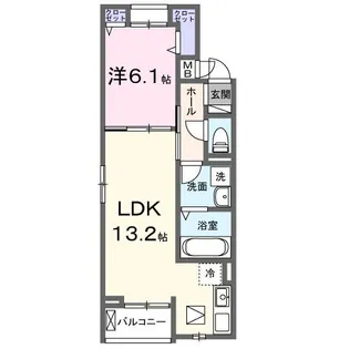 大阪府寝屋川市打上元町【アパート】の間取り