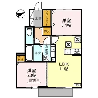 ソリッソ大久保町西嶋【1階】の間取り