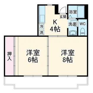 第二アサヒハイツ【2階】の間取り
