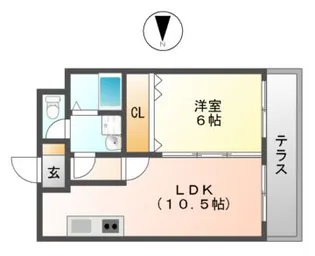 石田ハイツ2号館【1階】の間取り