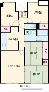 ルミエール薬師寺【3階】の間取り