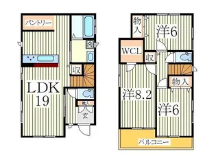 千葉県我孫子市若松【一戸建】の間取り