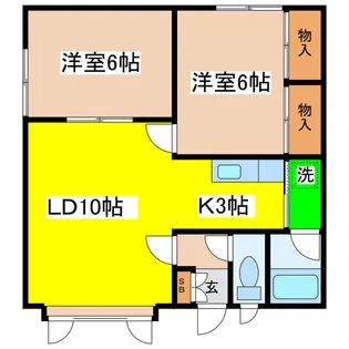 ハイツかきくけこ【2階】の間取り