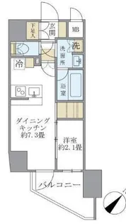 アジールコート町屋【9階】の間取り
