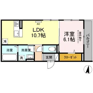 広島県福山市東深津町2【アパート】の間取り