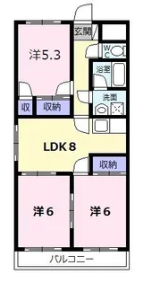 ファミリータウンむらた【4階】の間取り