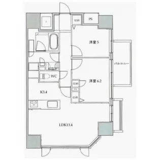 ライオンズタワー岡山表町【10階】の間取り