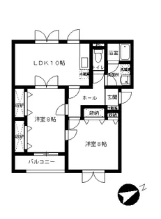 コート・フィオーレC【1階】の間取り